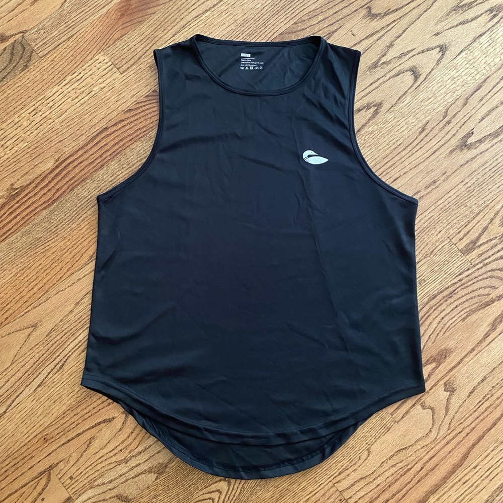 Men’s Size Large Paddle North Black Athletic Runners Tank Top with Loon logo
